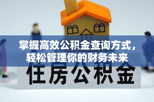 白水掌握高效公积金查询方式，轻松管理你的财务未来